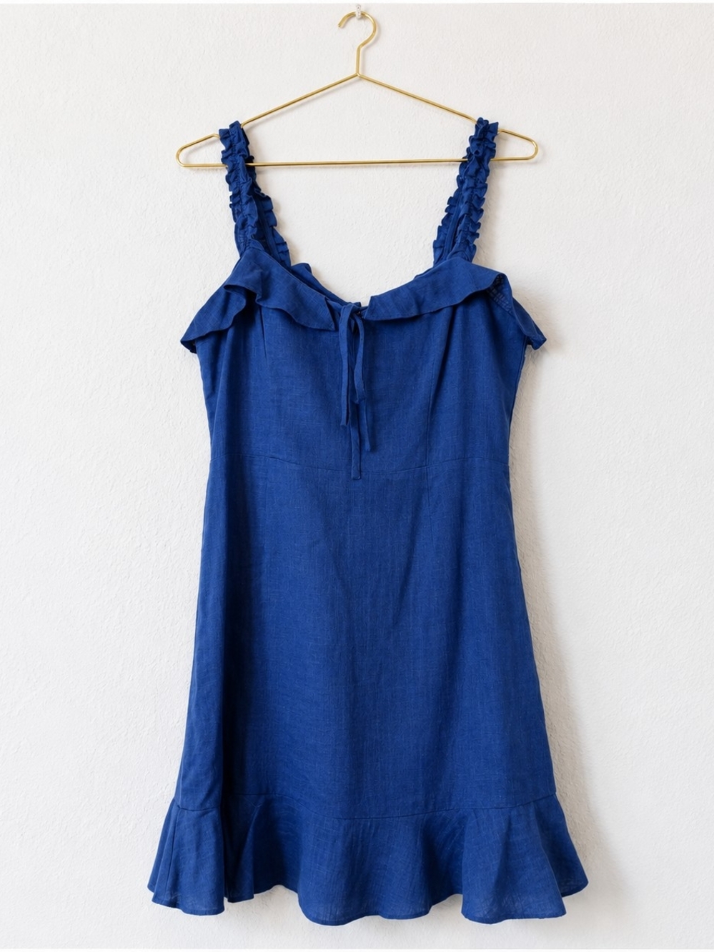 Lulu's Royal Blue Ruffle Strap Dress